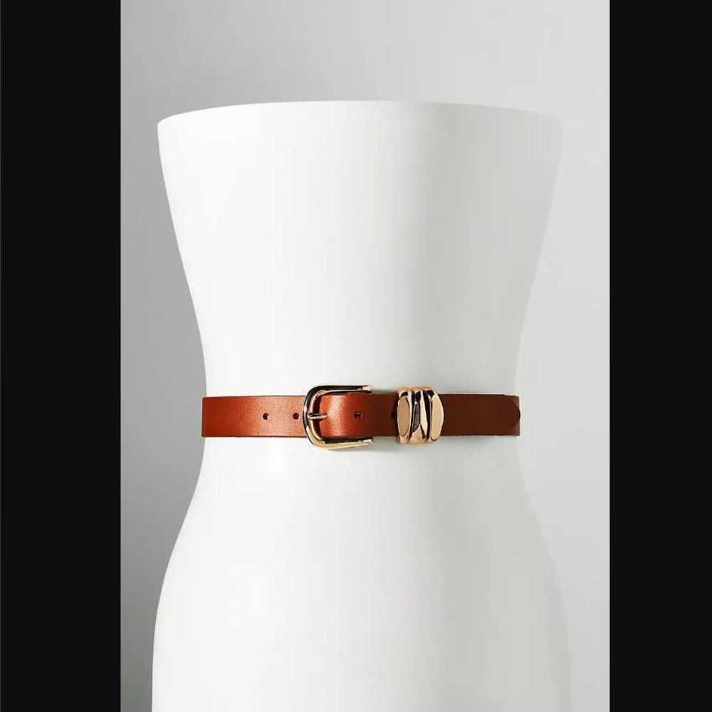 Anthropologie Structural Keeper Belt Honey Size M